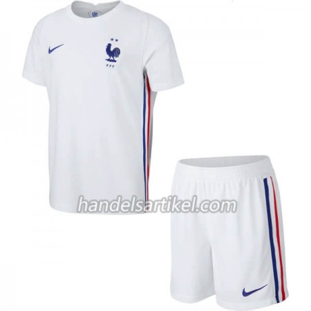 Frankreich Kinder Auswärts Trikotsatz Euro 2020 Kurzarm (+ Kurze Hosen)